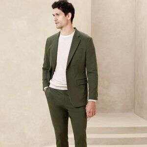 Banana Republic Factory Full Chino Suit - Olive